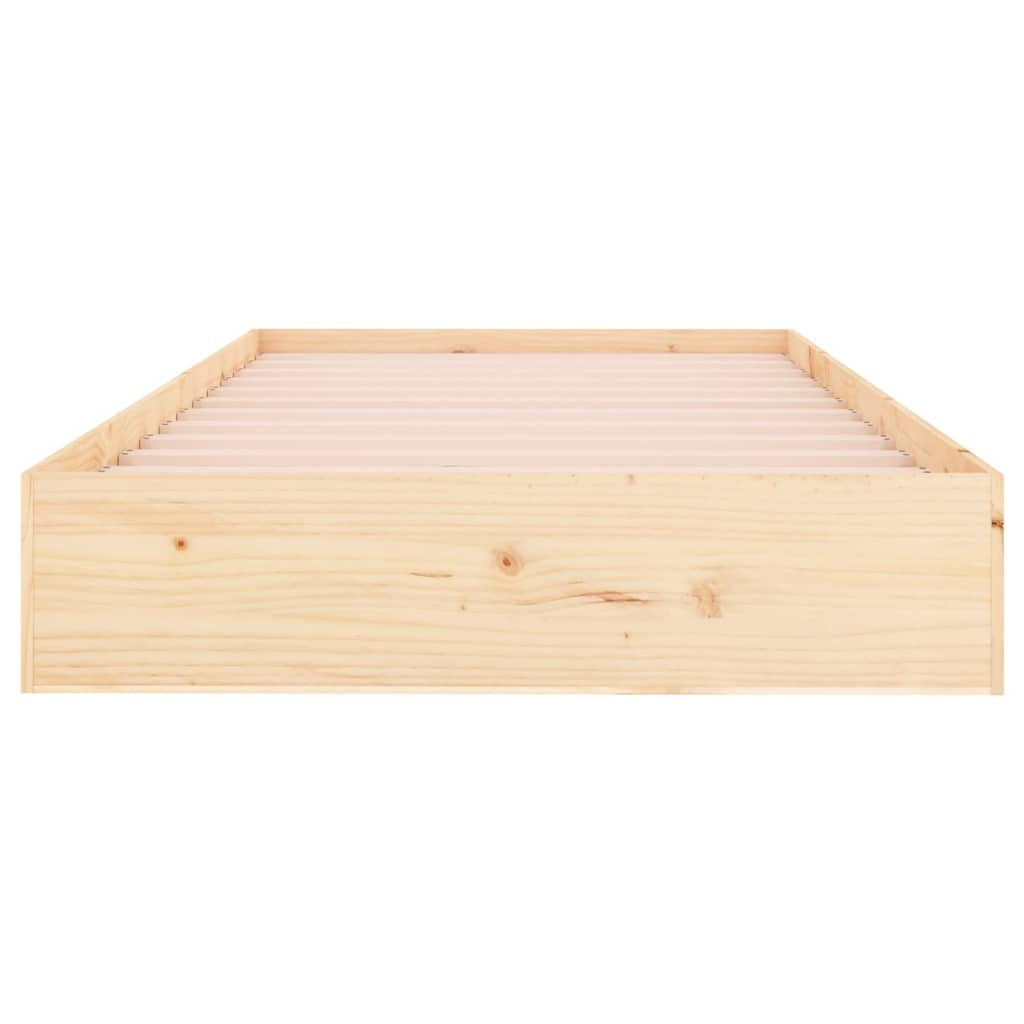 vidaXL Estructura de cama sin colchón madera maciza 100x200 cm