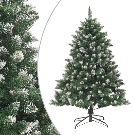 vidaXL Árbol de Navidad artificial con soporte PVC 120 cm