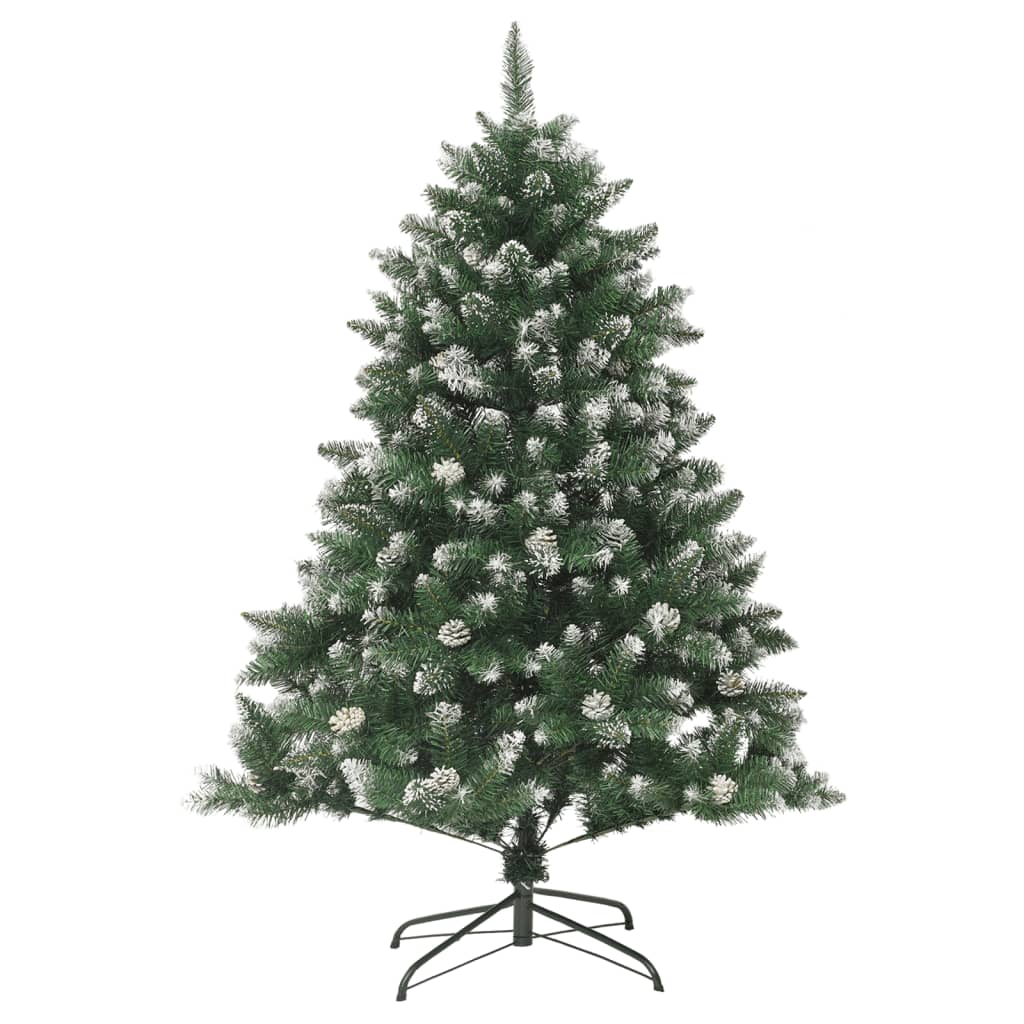 vidaXL Árbol de Navidad artificial con soporte PVC 120 cm