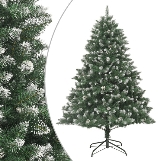 vidaXL Árbol de Navidad artificial con soporte PVC 210 cm