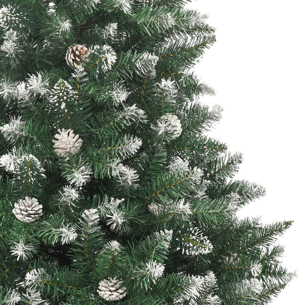 vidaXL Árbol de Navidad artificial con soporte PVC 210 cm