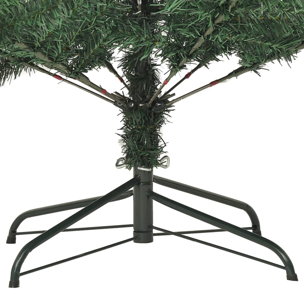 vidaXL Árbol de Navidad artificial con soporte PVC 210 cm