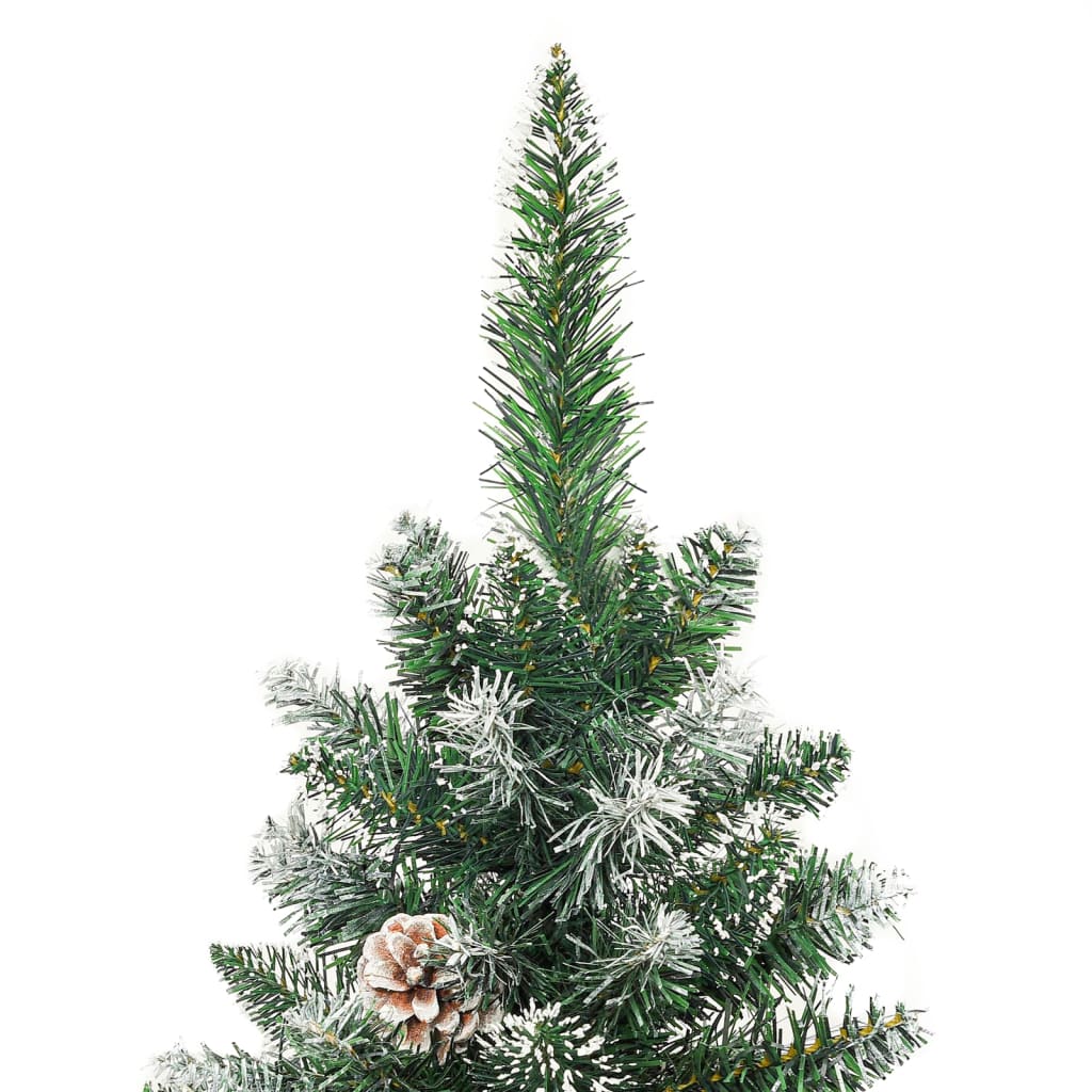 vidaXL Árbol de Navidad artificial estrecho con soporte PVC 120 cm