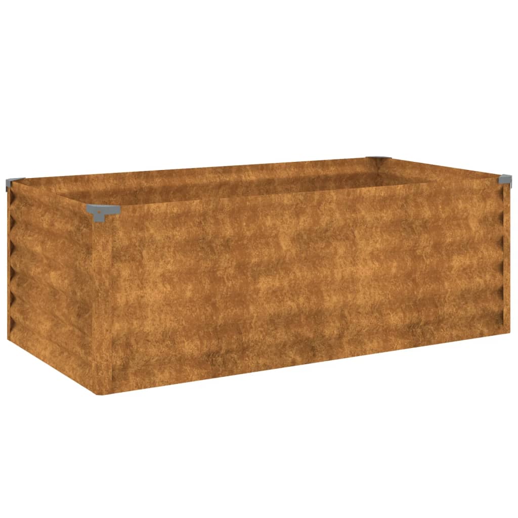 vidaXL Jardinera acero corten 100x50x36 cm