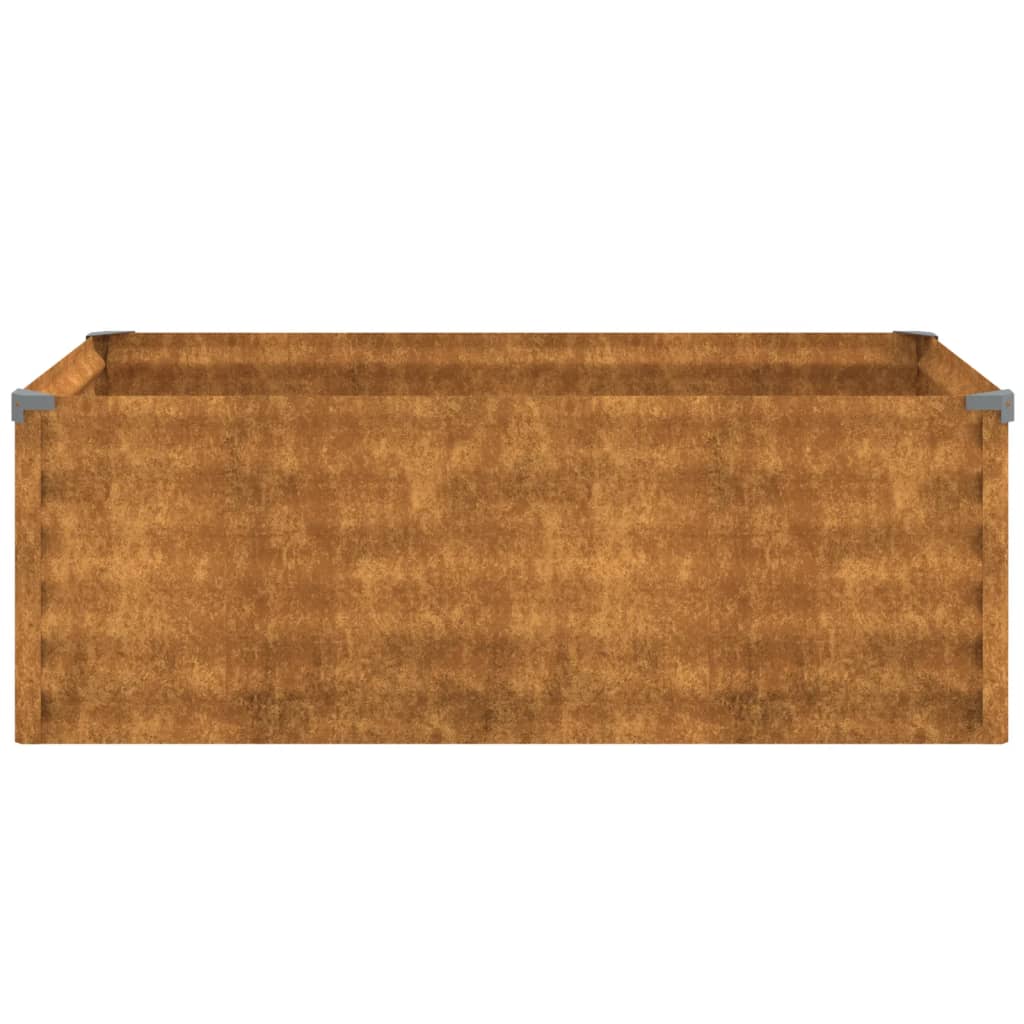 vidaXL Jardinera acero corten 100x50x36 cm