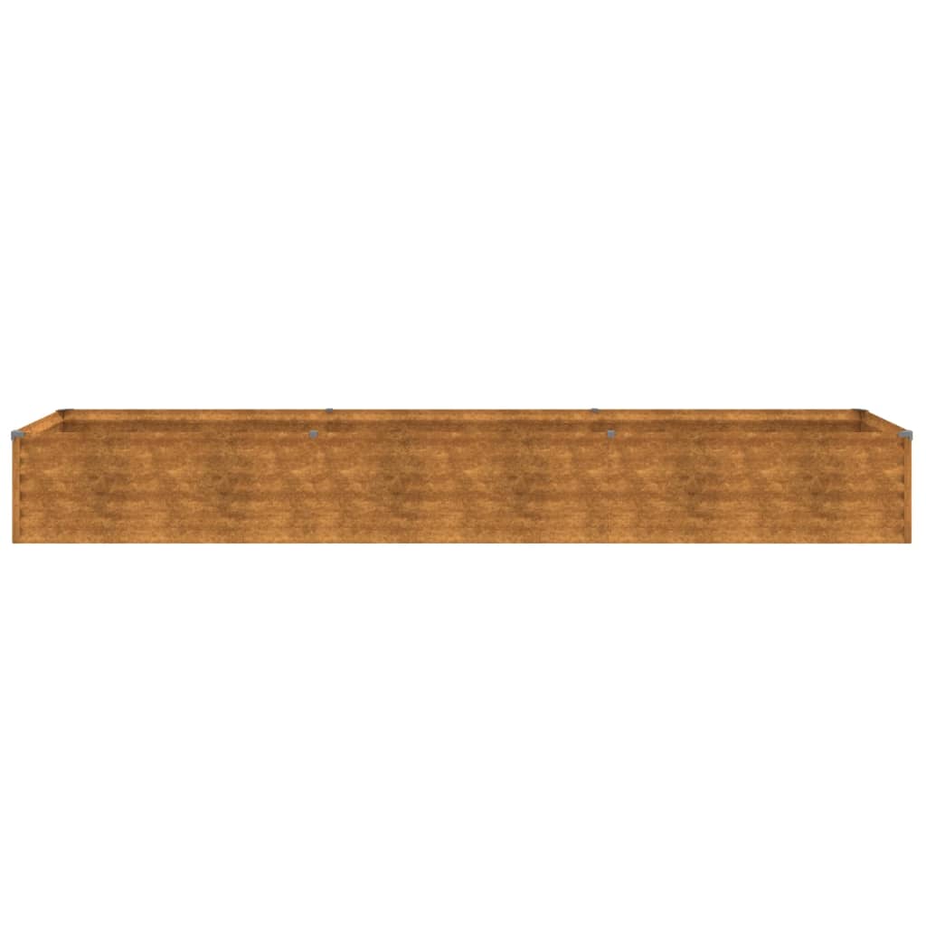 vidaXL Jardinera acero corten 291x50x36 cm