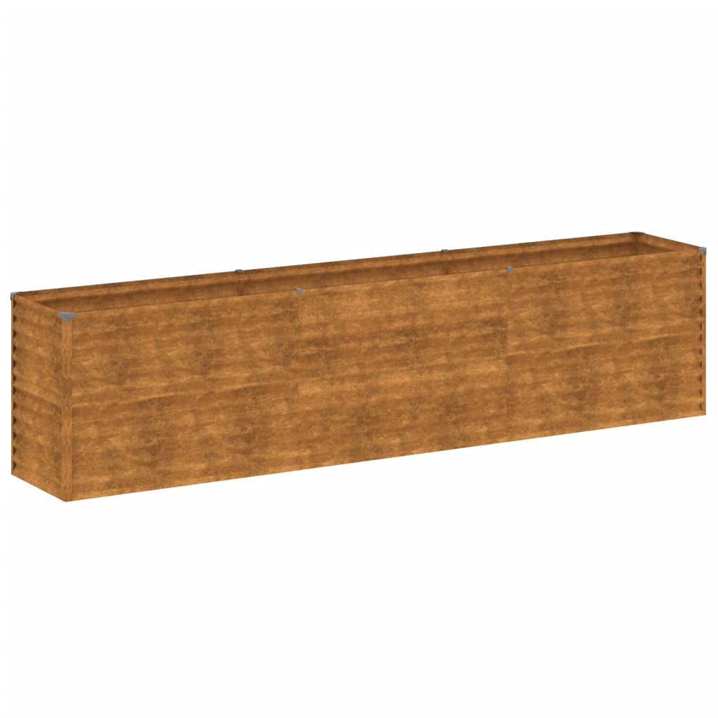 vidaXL Jardinera acero corten 291x50x69 cm