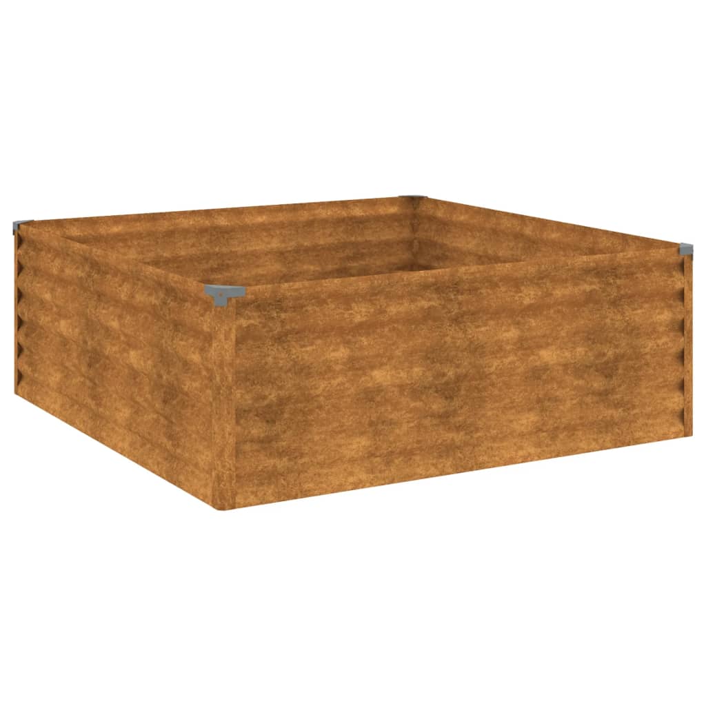 vidaXL Jardinera acero corten 100x100x36 cm