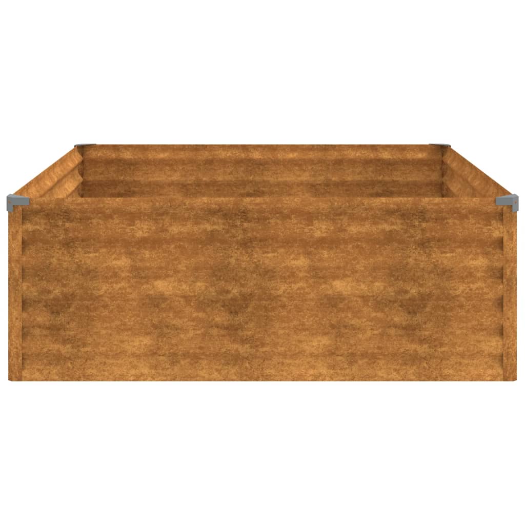 vidaXL Jardinera acero corten 100x100x36 cm