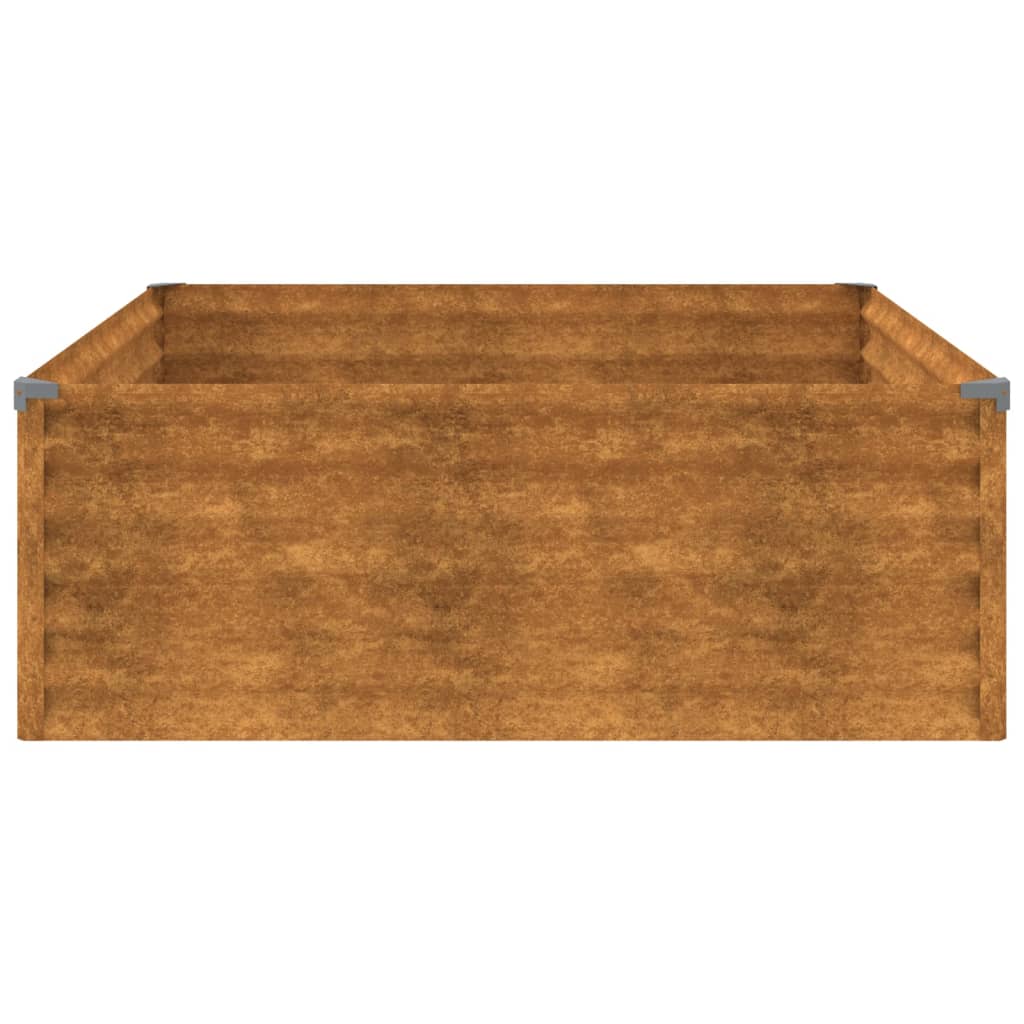 vidaXL Jardinera acero corten 100x100x36 cm