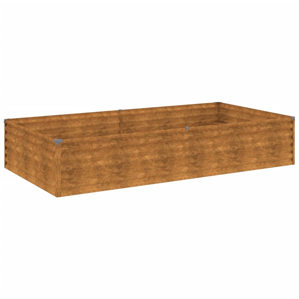 vidaXL Jardinera acero corten 195x100x36 cm