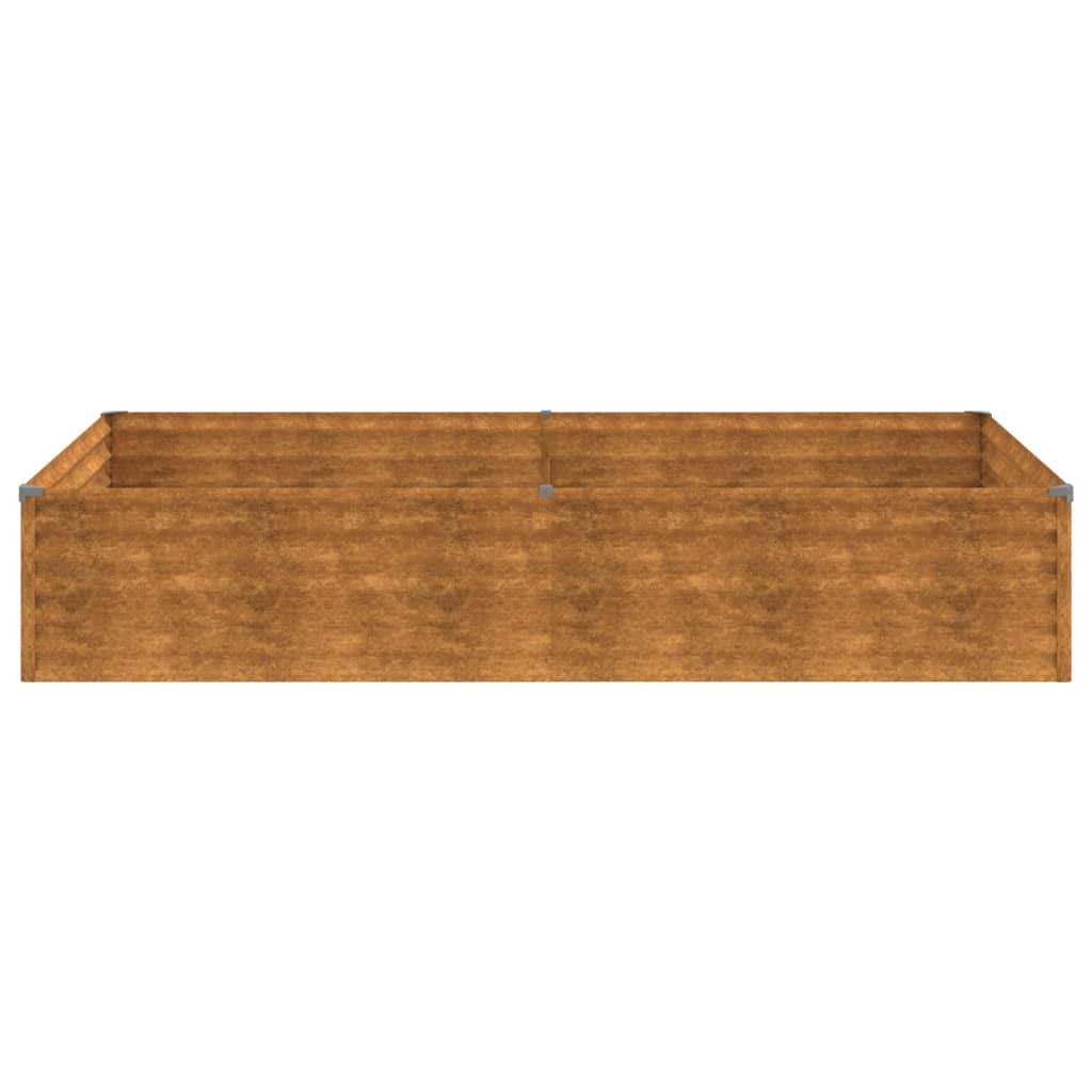 vidaXL Jardinera acero corten 195x100x36 cm