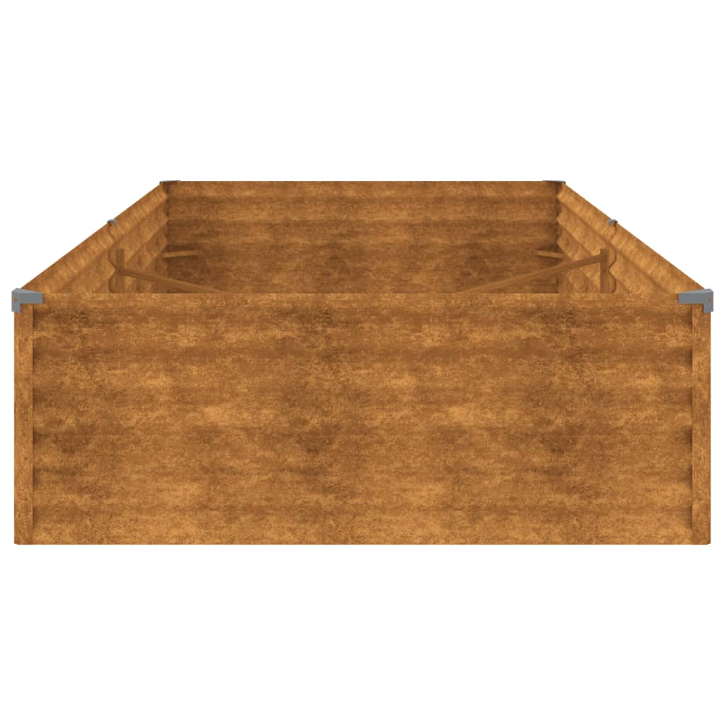 vidaXL Jardinera acero corten 195x100x36 cm