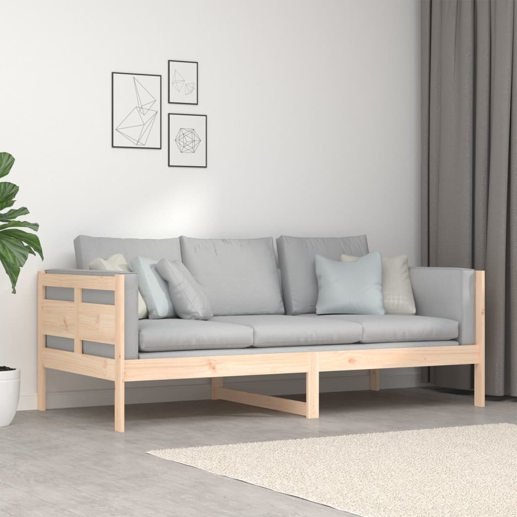 vidaXL Sofá cama madera maciza de pino 90x190 cm