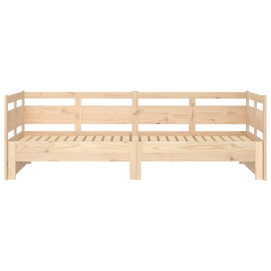 vidaXL Sofá cama extraíble madera maciza de pino 2x(80x200) cm