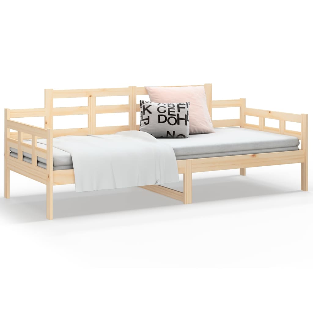 vidaXL Sofá cama sin colchón madera maciza de pino 90x200 cm