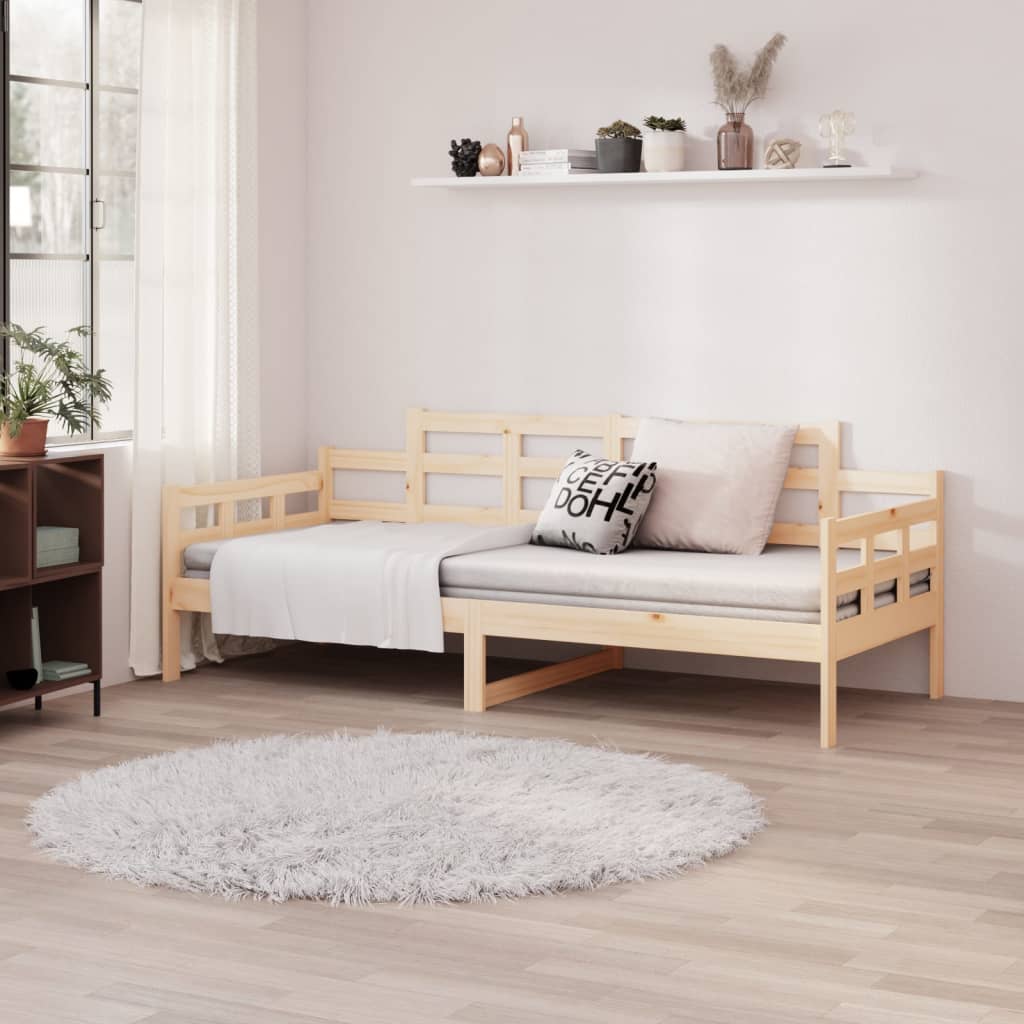 vidaXL Sofá cama sin colchón madera maciza de pino 90x200 cm