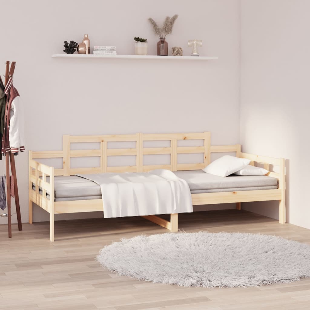 vidaXL Sofá cama sin colchón madera maciza de pino 90x200 cm