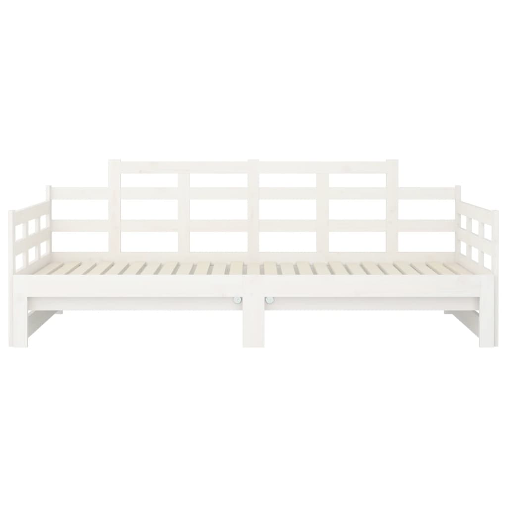 vidaXL Sofá cama extraíble sin colchón blanco 2x(90x200) cm