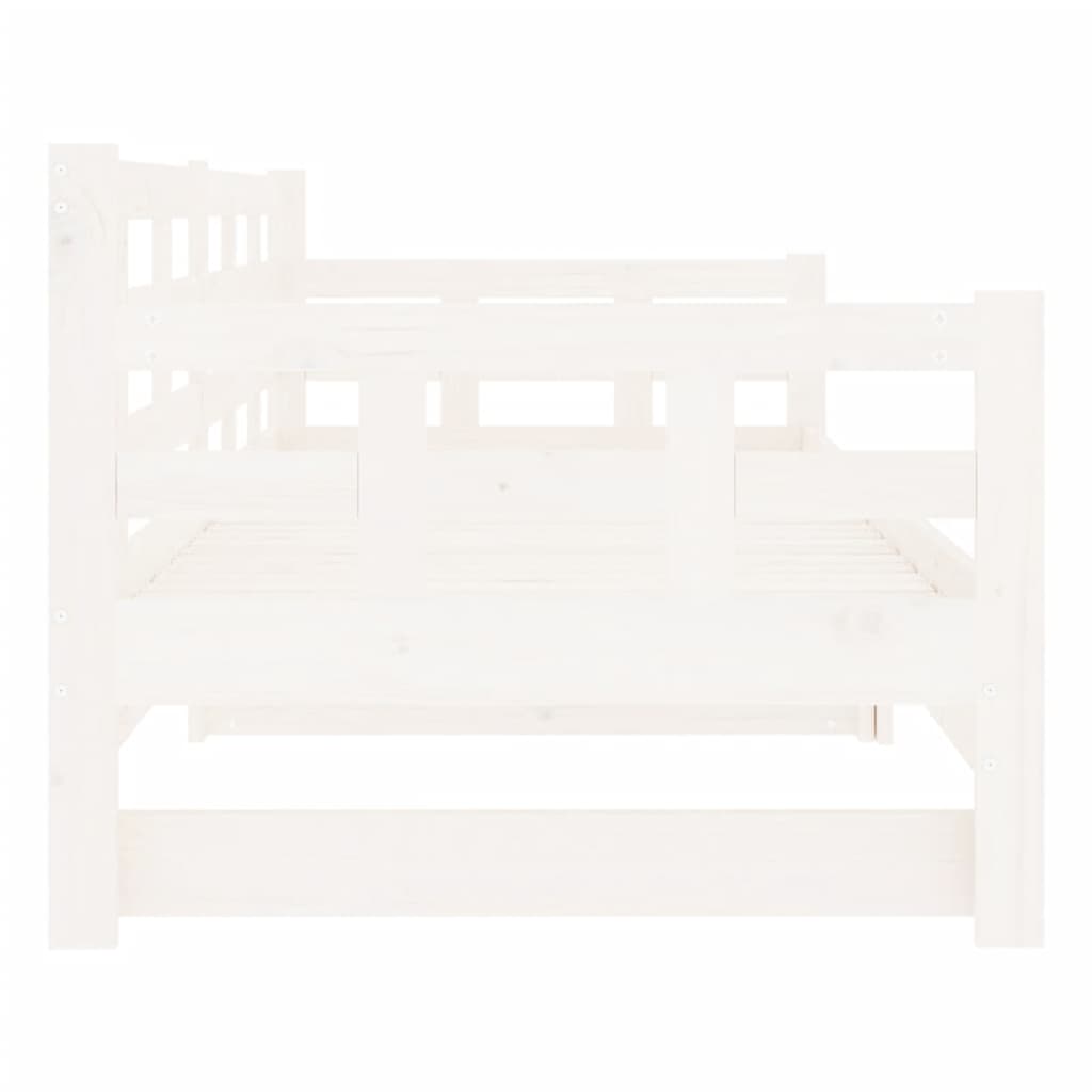 vidaXL Sofá cama extraíble sin colchón blanco 2x(90x200) cm