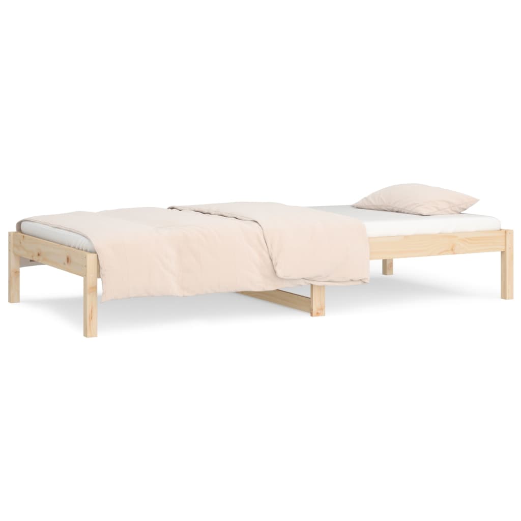 vidaXL Sofá cama sin colchón madera maciza de pino 90x200 cm