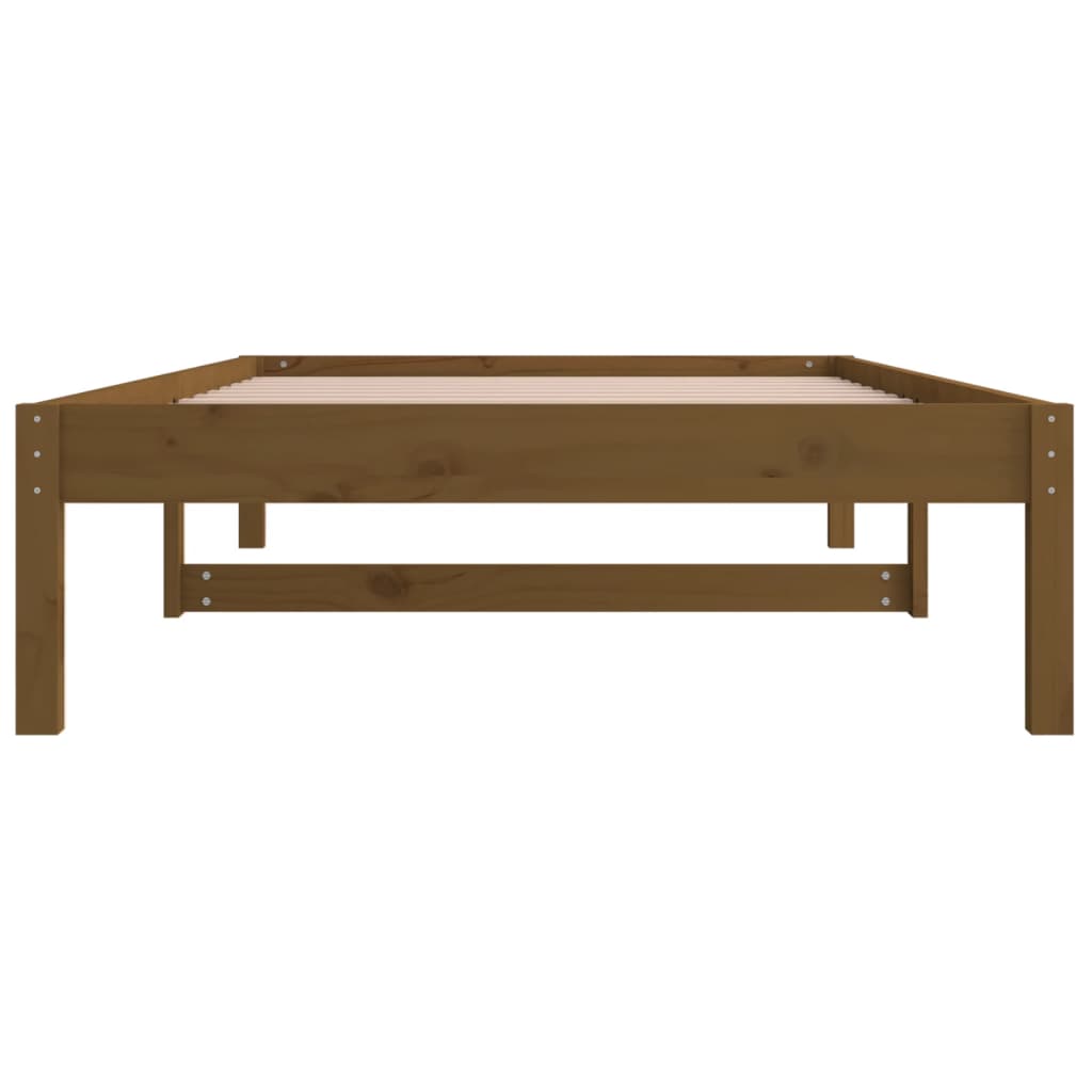 vidaXL Sofá cama madera maciza de pino marrón miel 90x200 cm