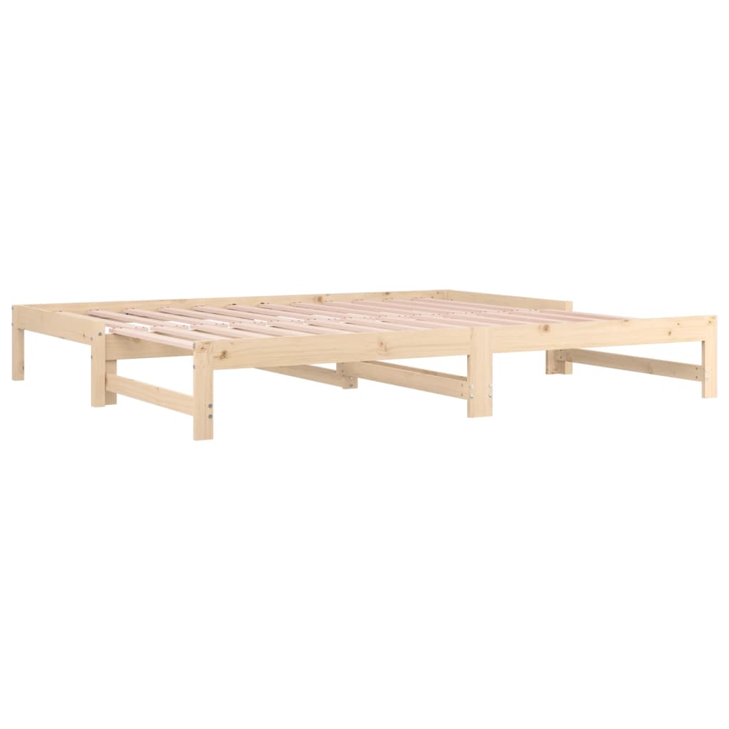 vidaXL Sofá cama extraíble madera maciza de pino 2x(80x200) cm