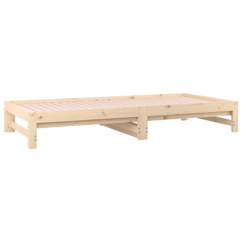 vidaXL Sofá cama extraíble madera maciza de pino 2x(80x200) cm