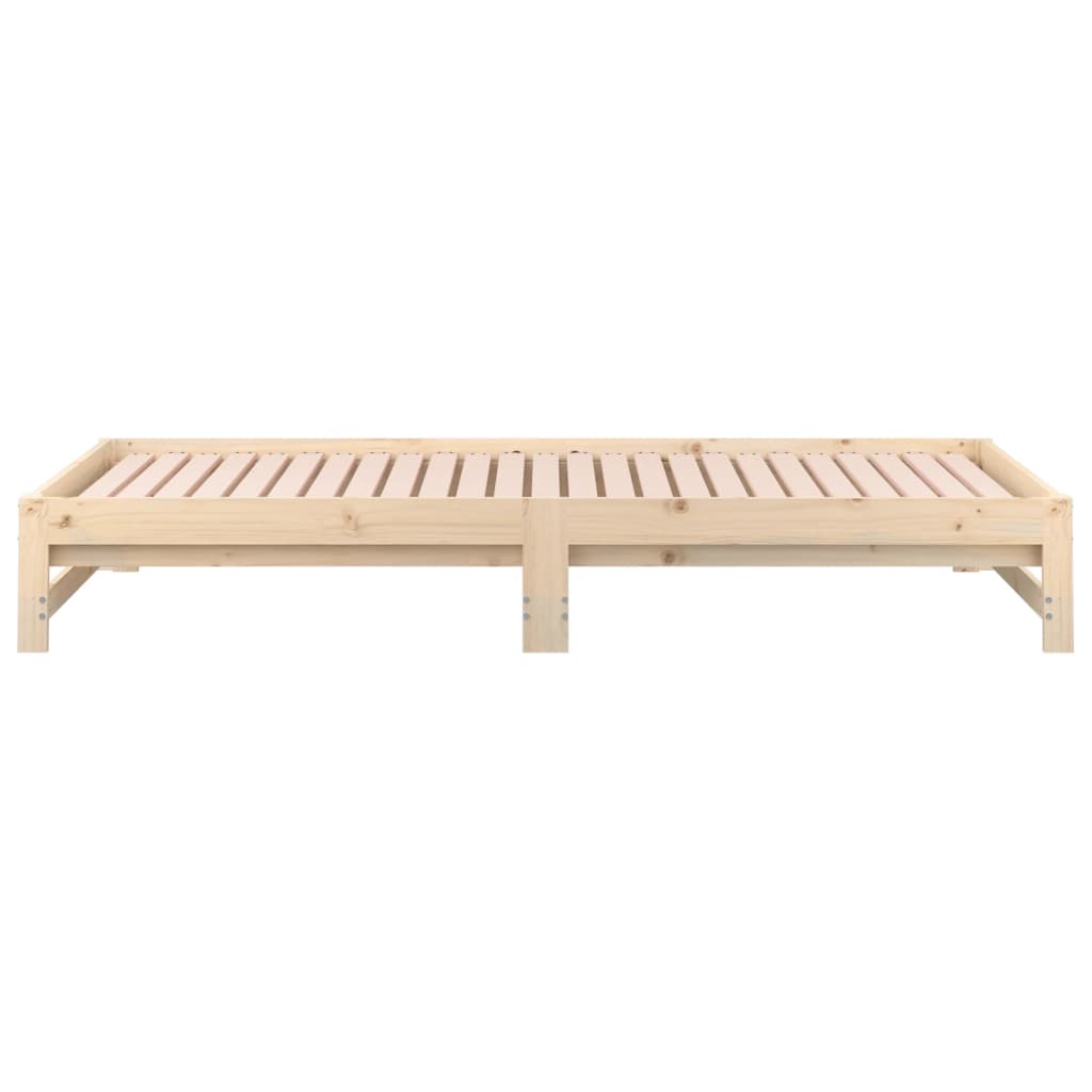 vidaXL Sofá cama extraíble madera maciza de pino 2x(80x200) cm