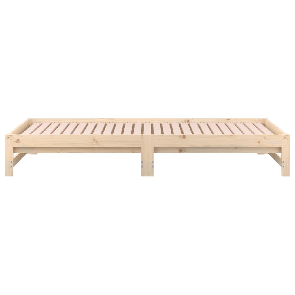 vidaXL Sofá cama extraíble madera maciza de pino 2x(90x190) cm