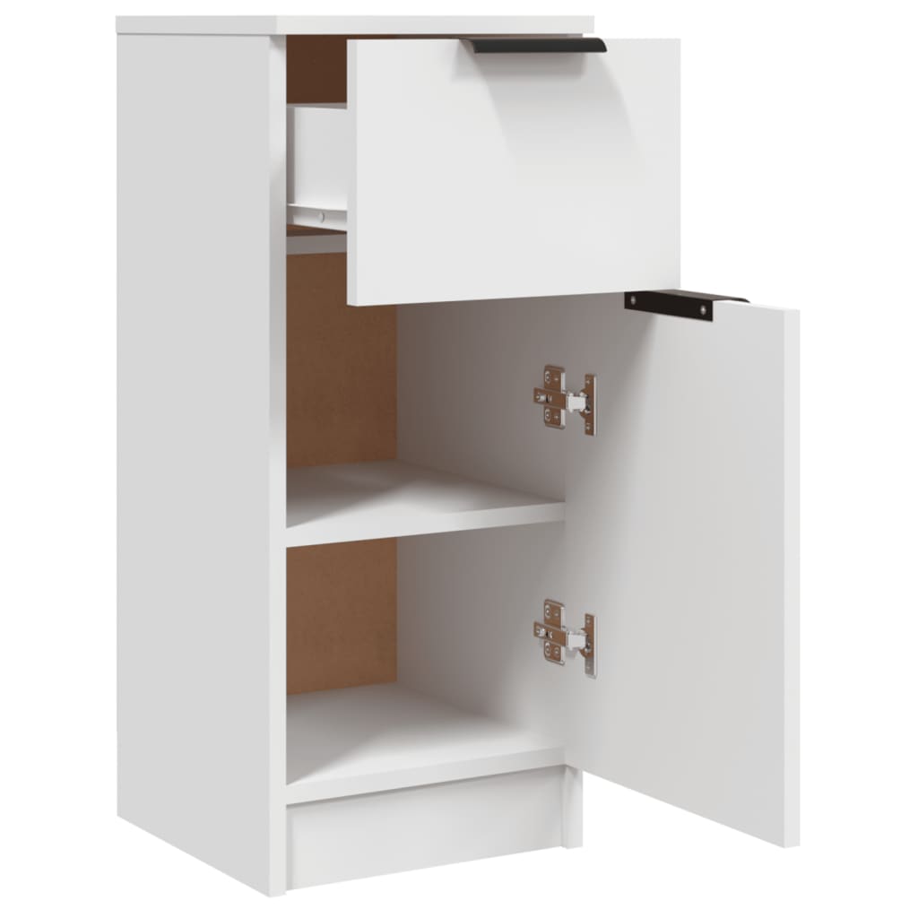 vidaXL Aparadores 2 uds madera contrachapada blanco 30x30x70 cm