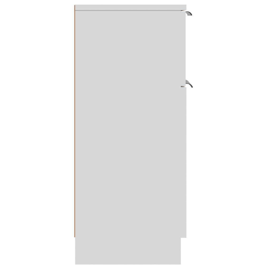 vidaXL Aparadores 2 uds madera contrachapada blanco 30x30x70 cm