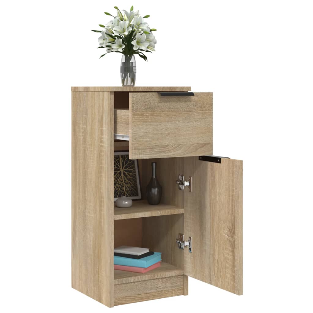 vidaXL Aparador de madera contrachapada roble Sonoma 30x30x70 cm