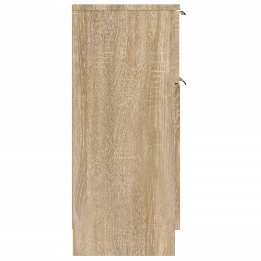 vidaXL Aparadores 2 uds madera contrachapada roble Sonoma 30x30x70 cm