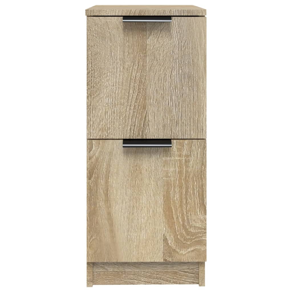 vidaXL Aparadores 2 uds madera contrachapada roble Sonoma 30x30x70 cm