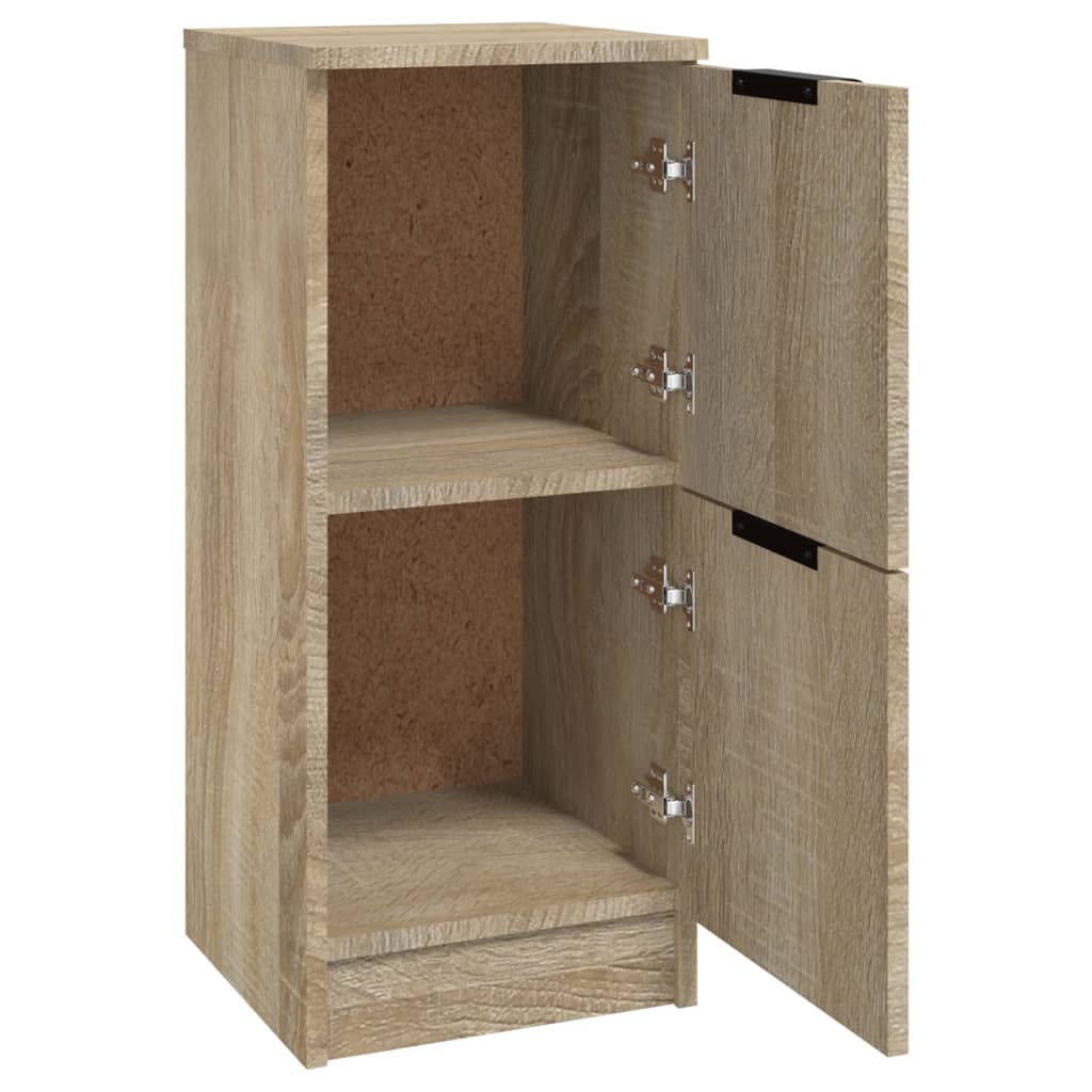 vidaXL Aparadores 2 uds madera contrachapada roble Sonoma 30x30x70 cm