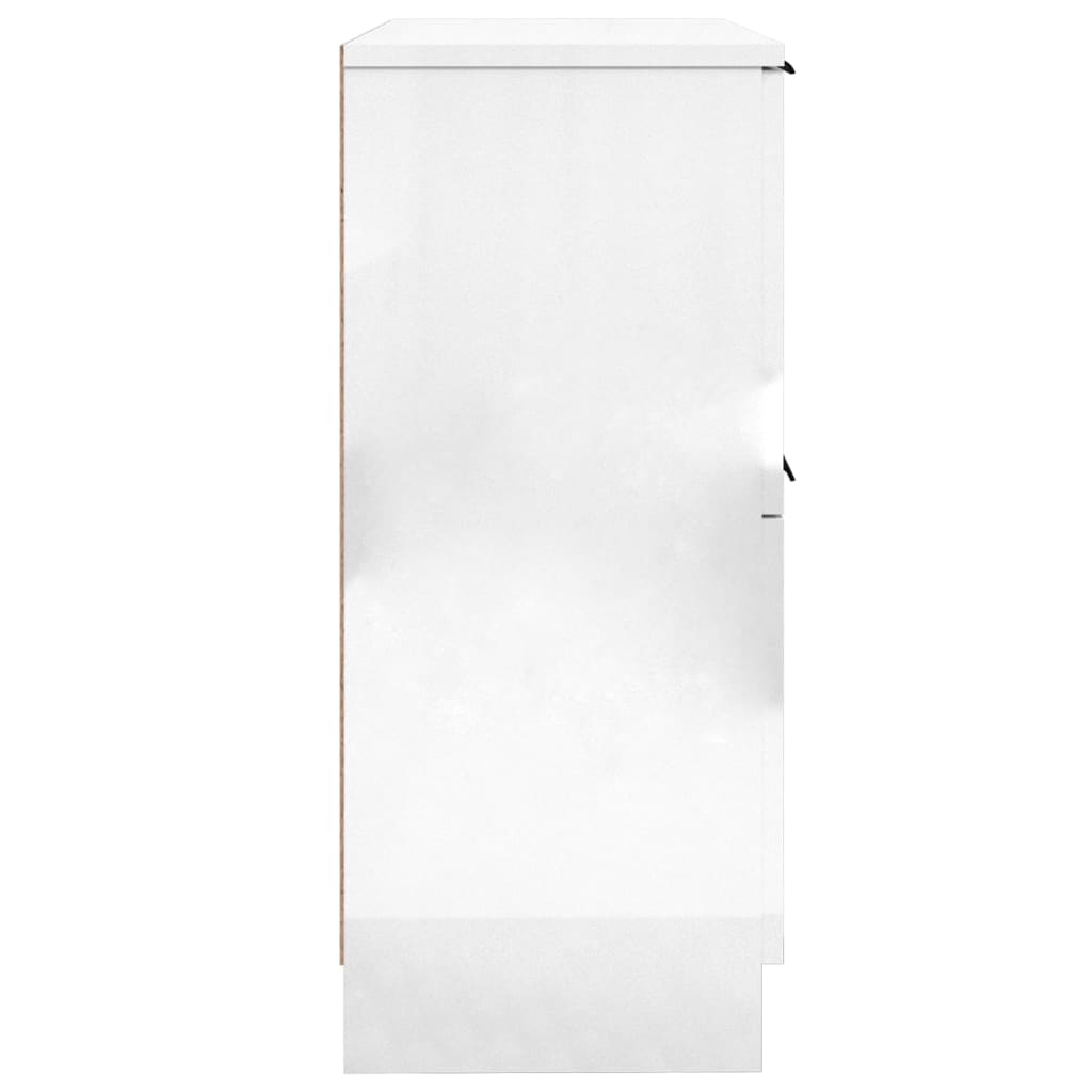 vidaXL Aparadores 2 uds madera contrachapada blanco brillo 30x30x70 cm