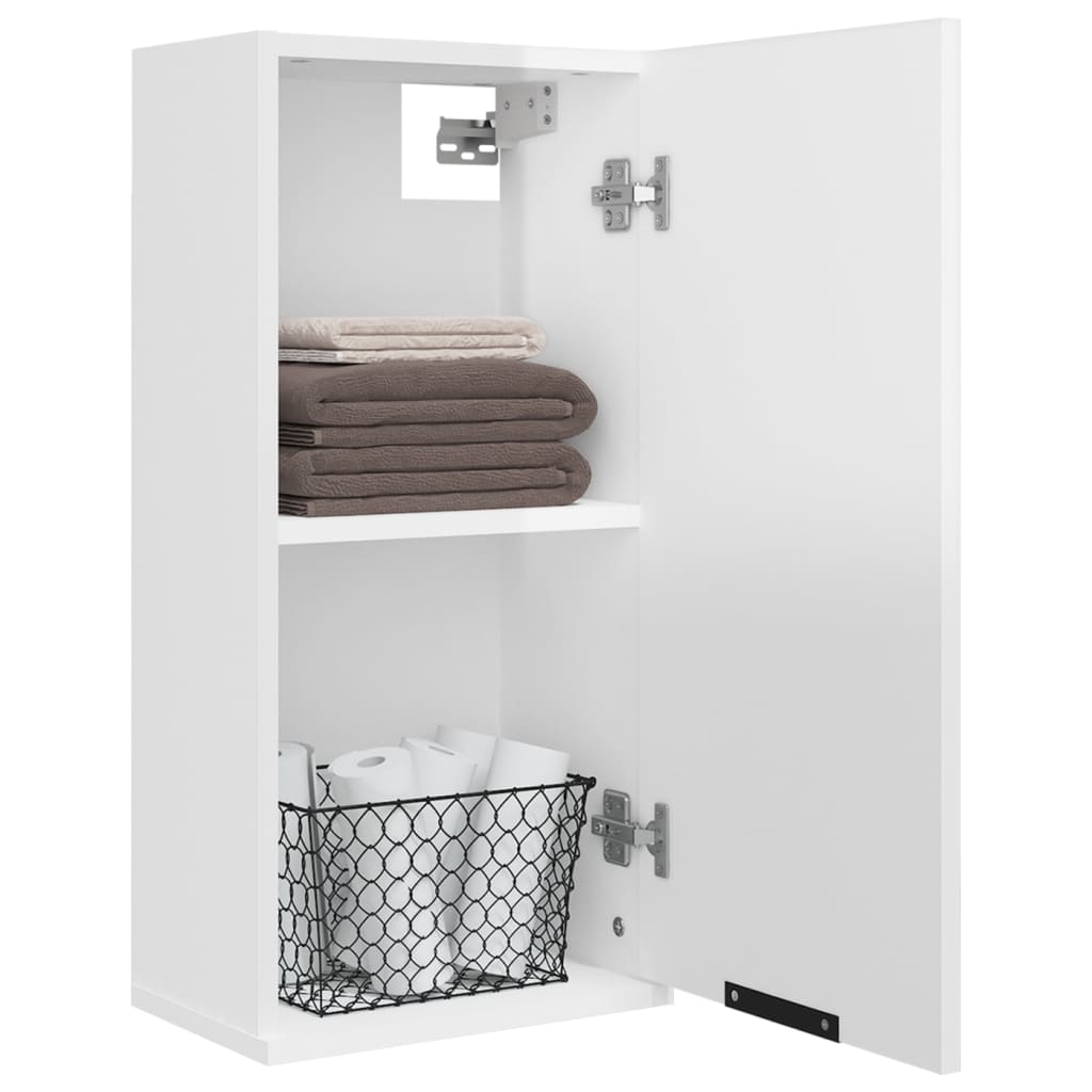 vidaXL Armario de baño de pared blanco brillo 32x20x67 cm