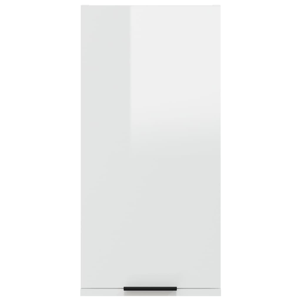 vidaXL Armario de baño de pared blanco brillo 32x20x67 cm