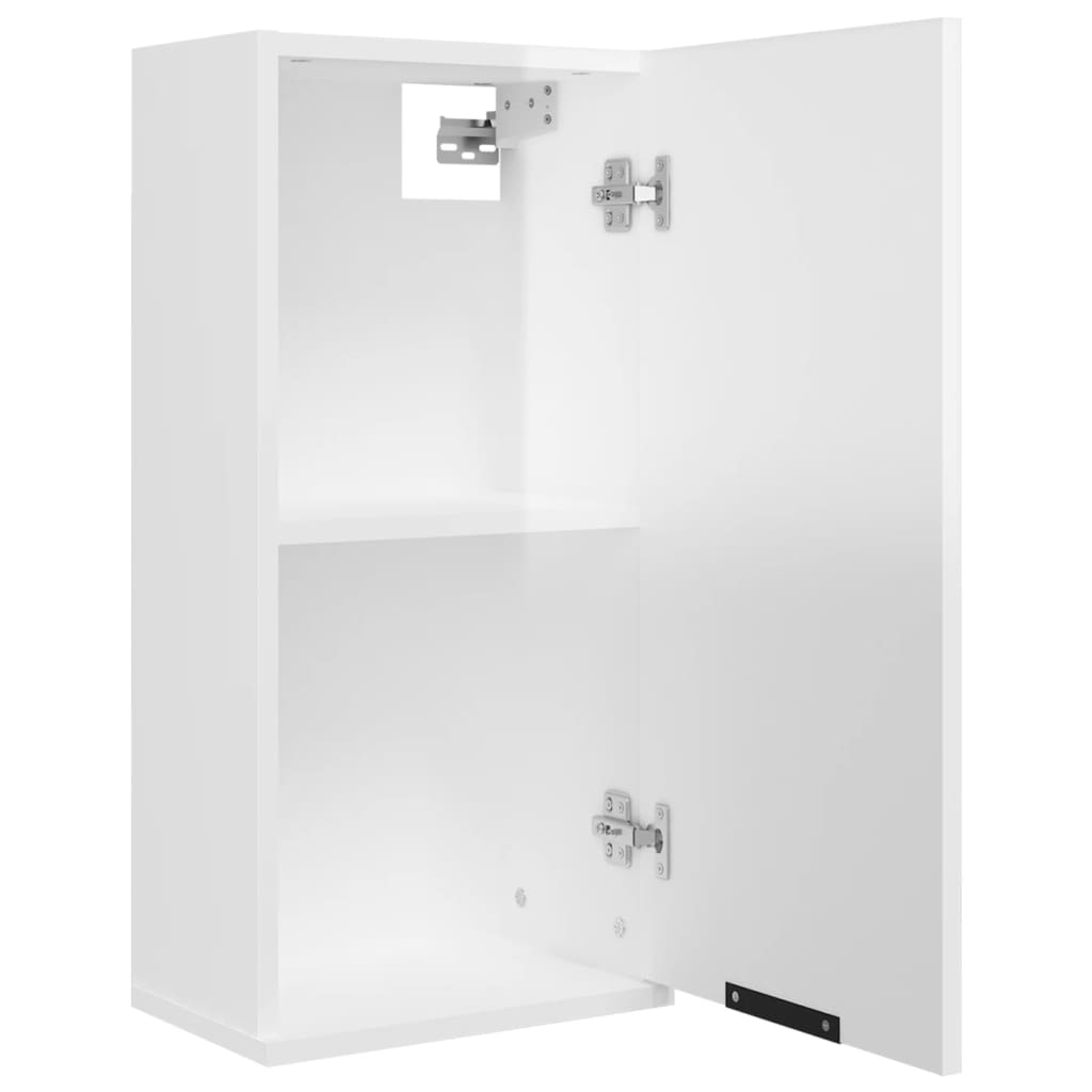 vidaXL Armario de baño de pared blanco brillo 32x20x67 cm