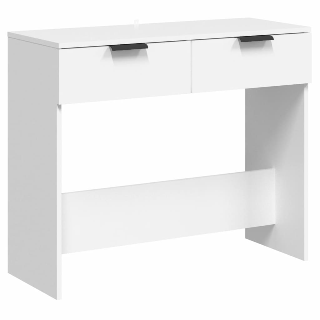 vidaXL Mesa consola de madera contrachapada blanco 90x36x75 cm