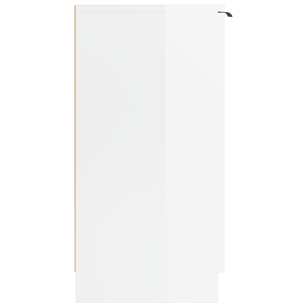 vidaXL Mueble zapatero madera contrachapada blanco brillo 59x35x70 cm