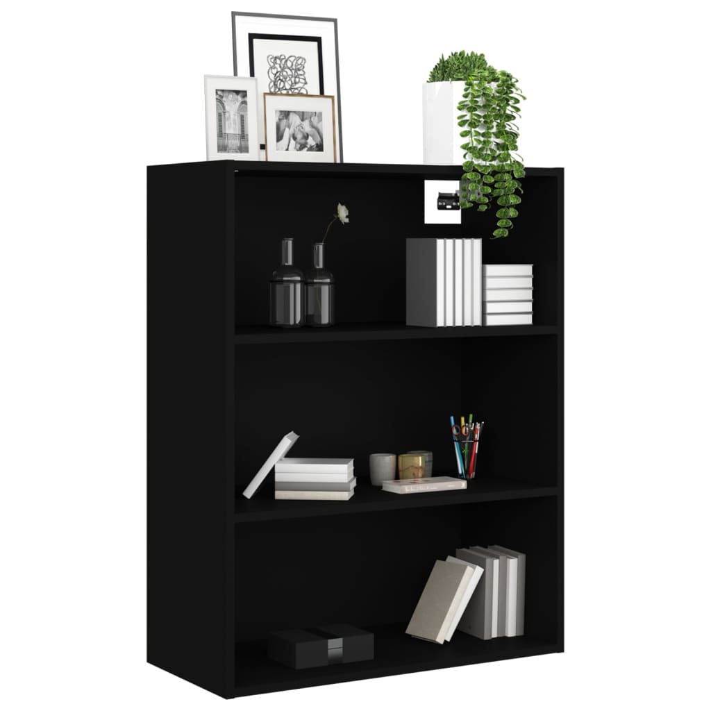 vidaXL Armario colgante de pared negro 69,5x32,5x90 cm