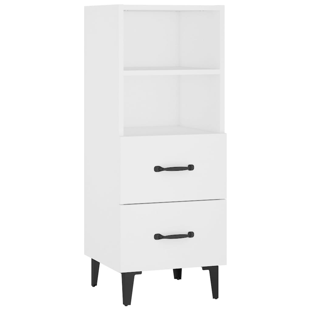 vidaXL Aparador de madera contrachapada blanco 34,5x34x90 cm