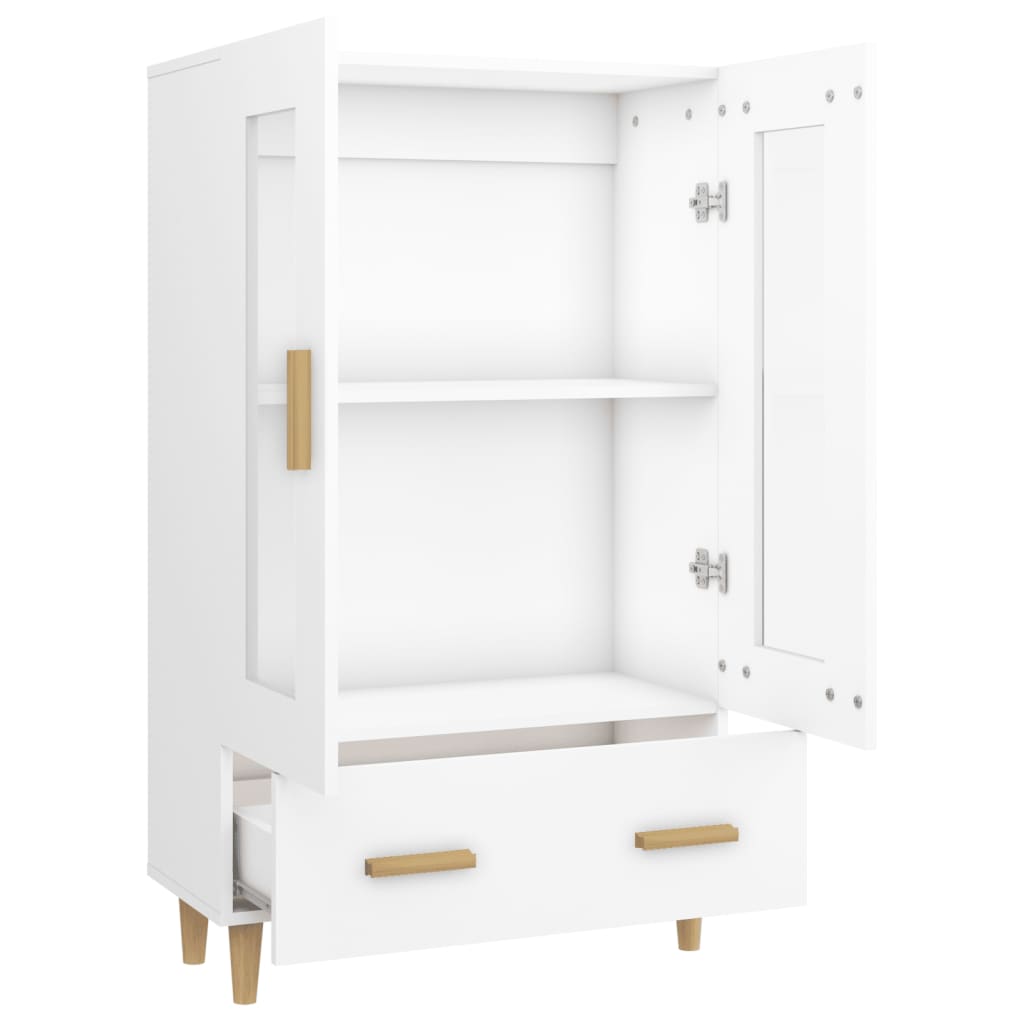 vidaXL Aparador de madera contrachapada blanco 70x31x115 cm