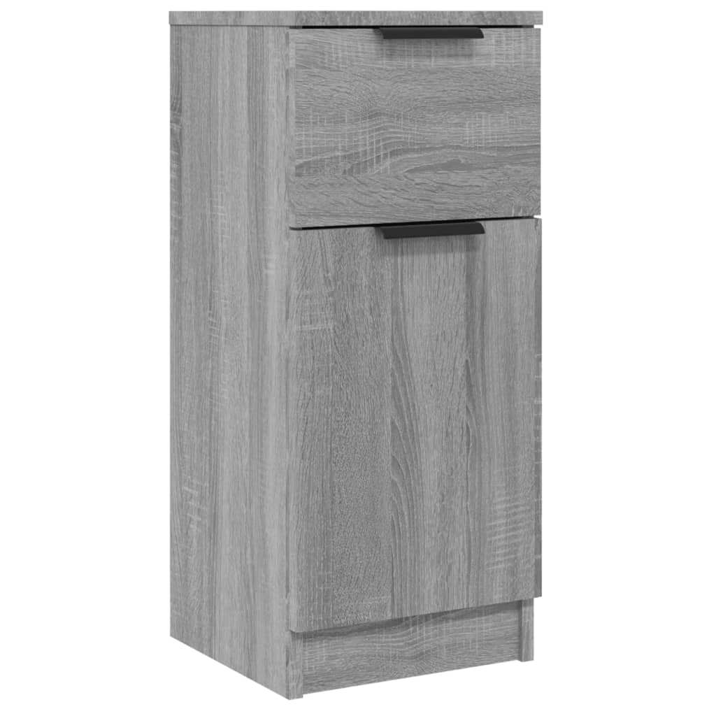 vidaXL Aparadores 2 uds madera contrachapada gris Sonoma 30x30x70 cm