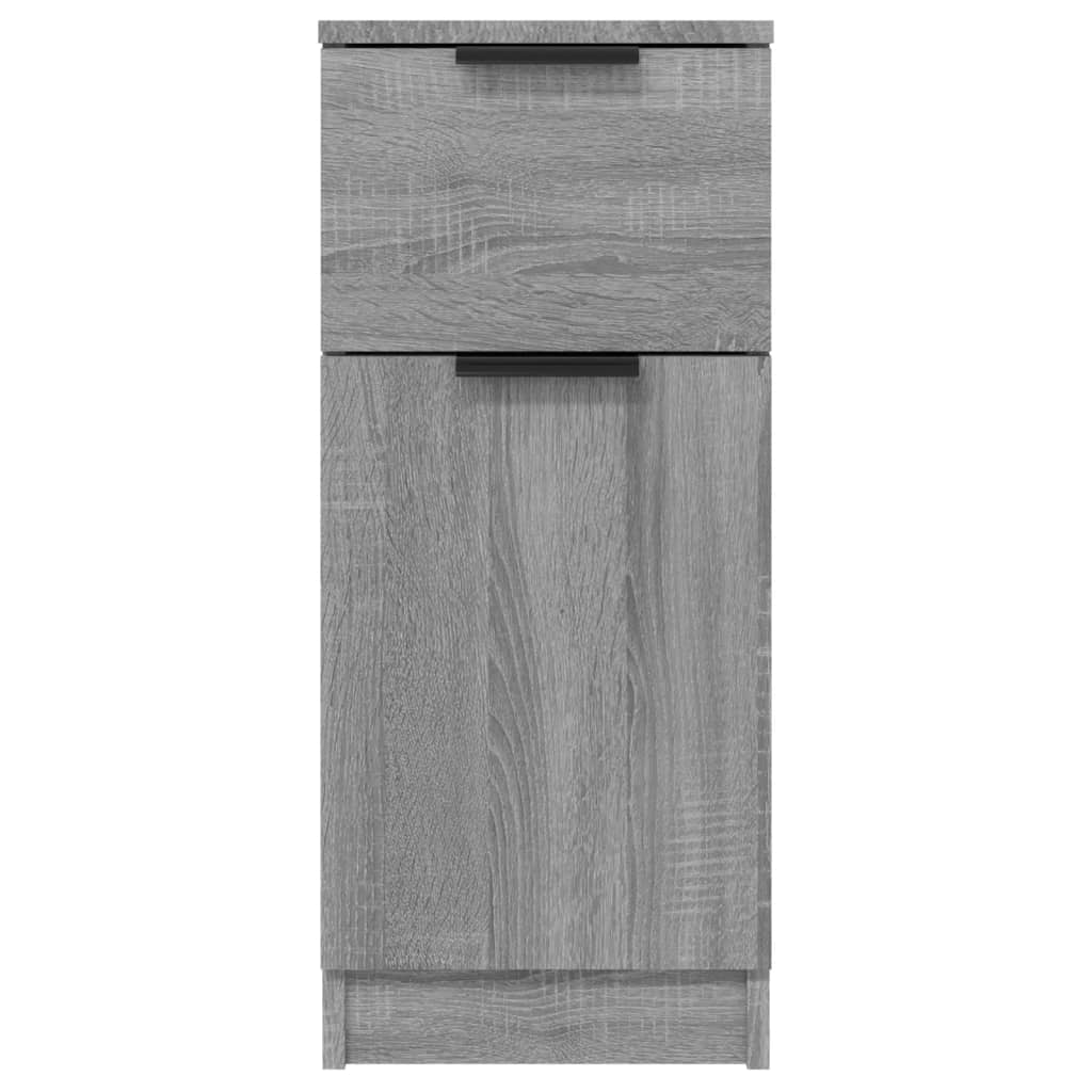 vidaXL Aparadores 2 uds madera contrachapada gris Sonoma 30x30x70 cm