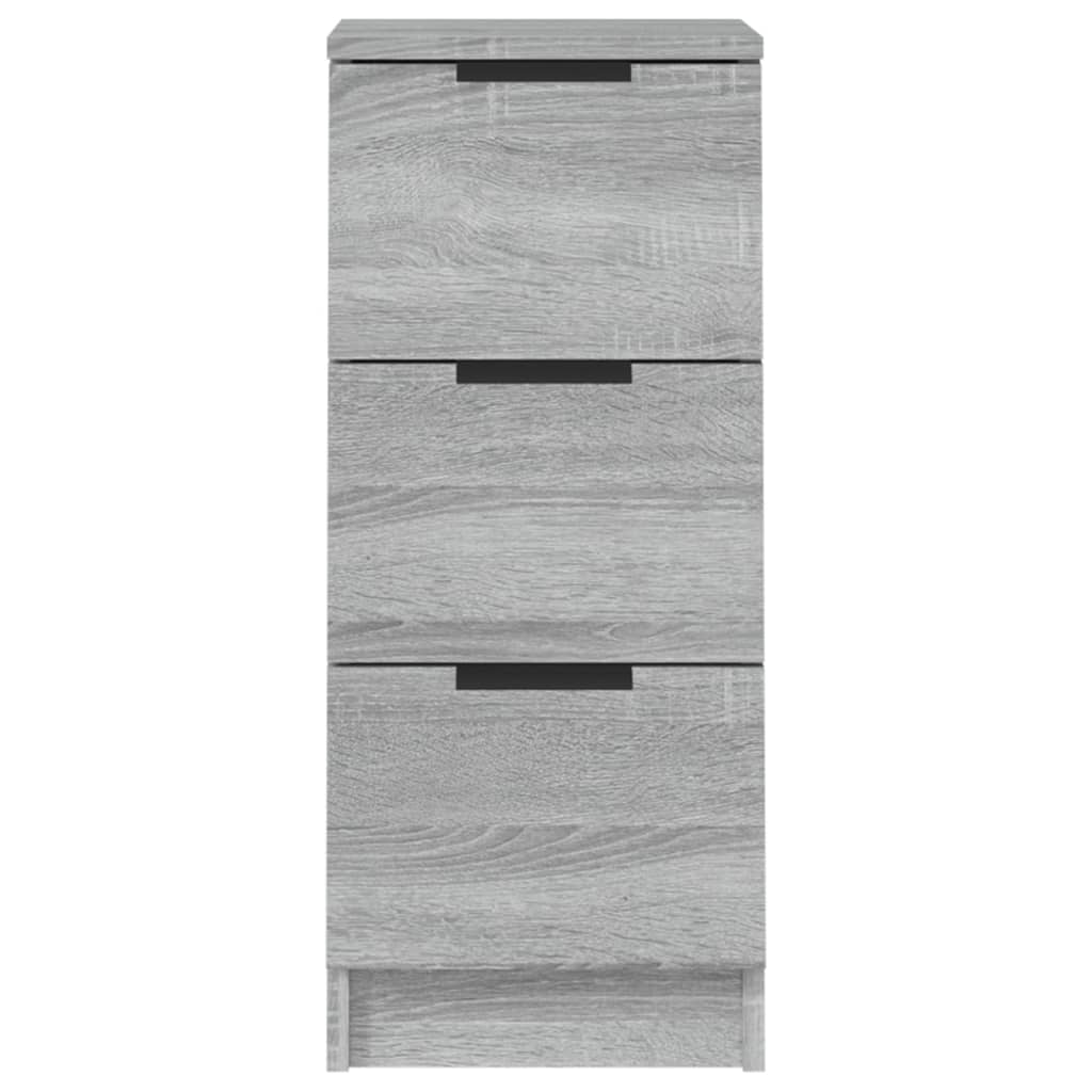 vidaXL Aparadores 2 uds madera contrachapada gris Sonoma 30x30x70 cm