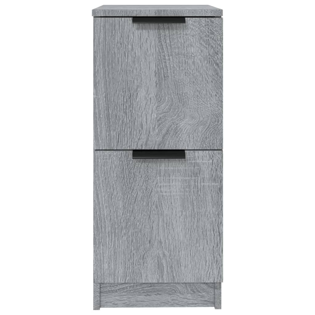 vidaXL Aparadores 2 uds madera contrachapada gris Sonoma 30x30x70 cm