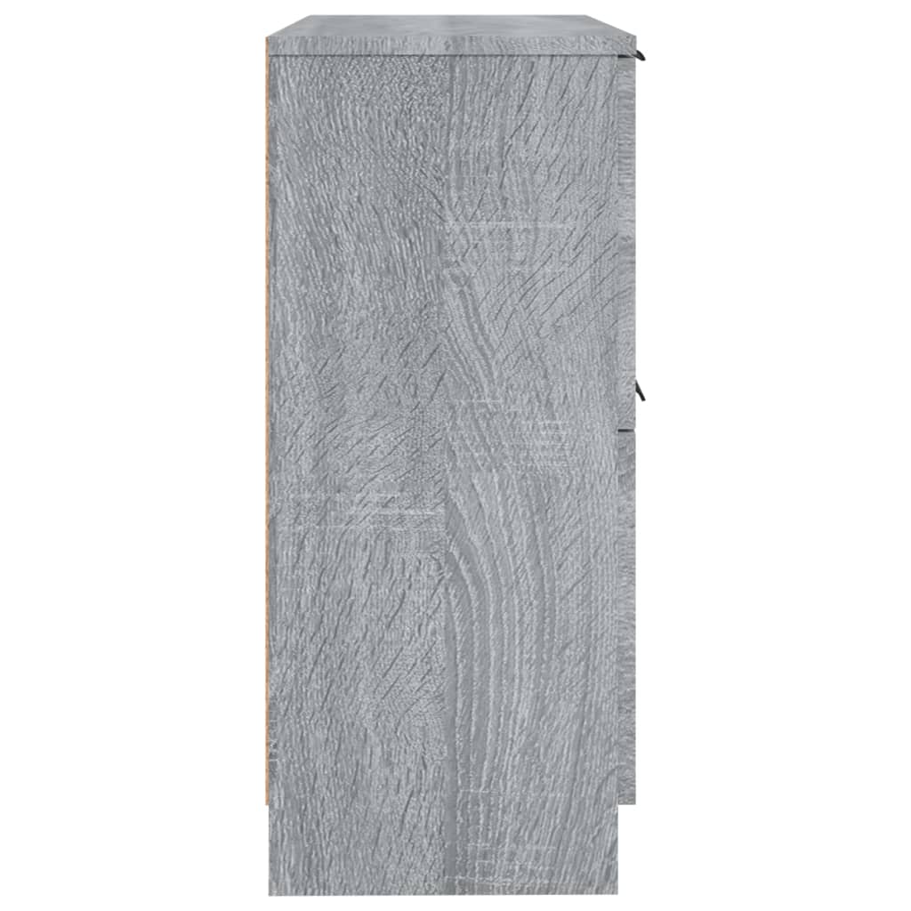 vidaXL Aparadores 2 uds madera contrachapada gris Sonoma 30x30x70 cm